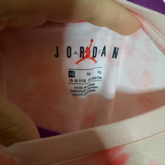 Jordan Kids Coral Tie-Dye T-Shirt - Picture 2 of 3